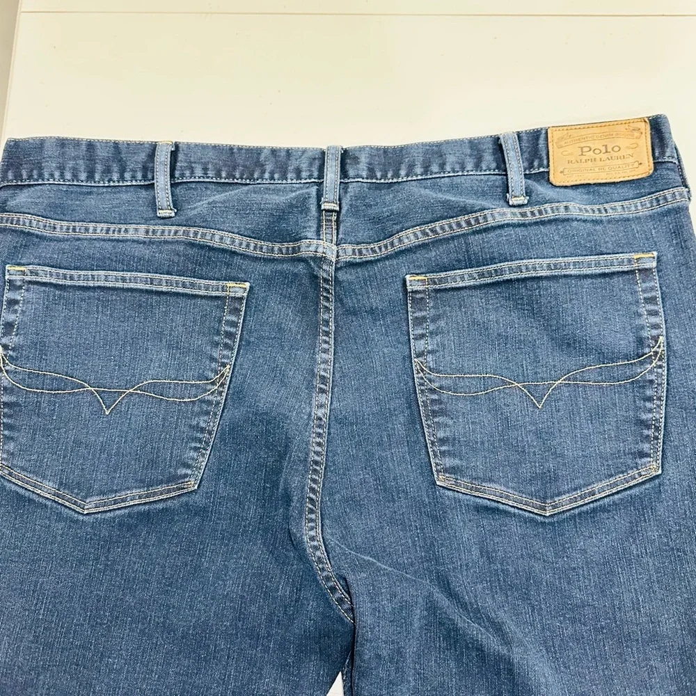 Polo‎ Ralph Lauren Hampton Relaxed Straight Jeans Mens 42x36 Blue dark wash